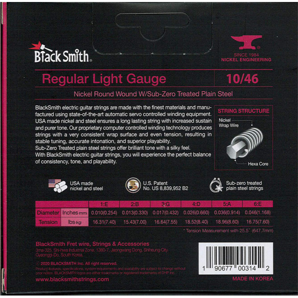 BlackSmith NW-1046-3P Electric, Regular Light 10-46 húr - 3 szett