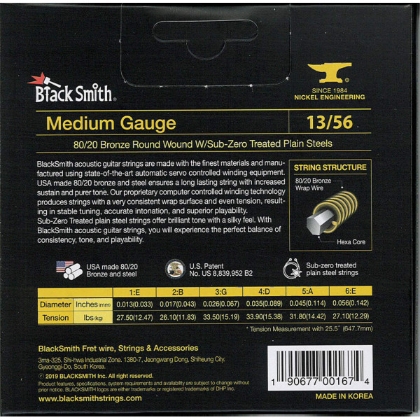 BlackSmith BR-1356 Acoustic Bronze, Medium 13-56 húr