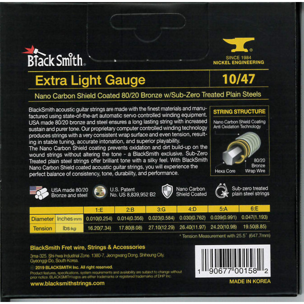 BlackSmith ABR-1047 AOT Acoustic Bronze, Extra Light 10-47 húr