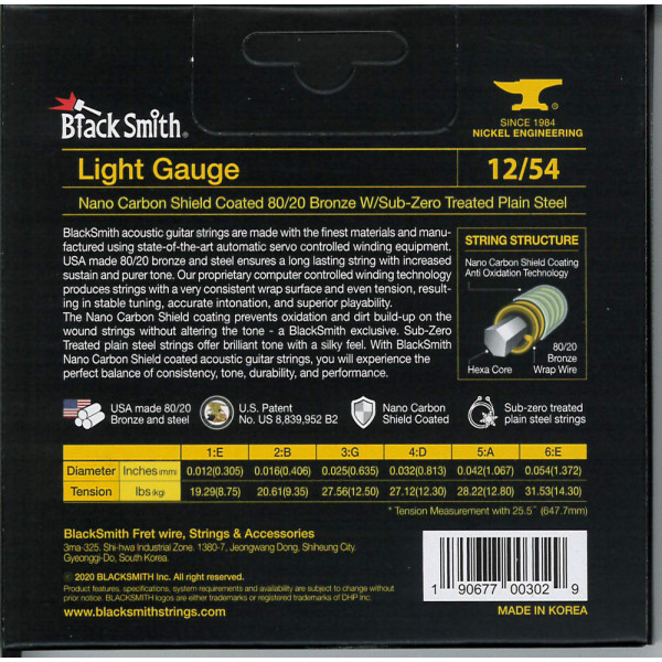 BlackSmith ABR-1254 AOT Acoustic Bronze, Light, 12-54 húr