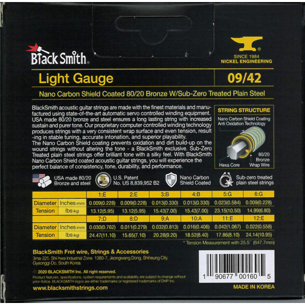 BlackSmith ABR12-0942 AOT Acoustic Bronze, Light 09-42 húr - 12 húros