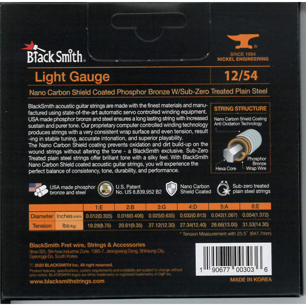 BlackSmith APB-1254 AOT Acoustic Phosphor Bronze, Light 12-54 húr