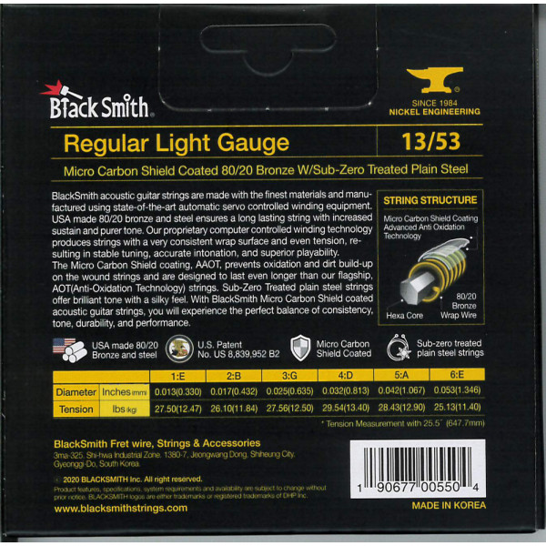 BlackSmith AABR-1353 AAOT Acoustic Bronze, Regular Light 13-53 húr