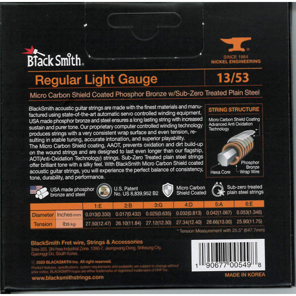 BlackSmith AAPB-1353 AAOT Acoustic Phosphor Bronze, Regular Light 13-53 húr