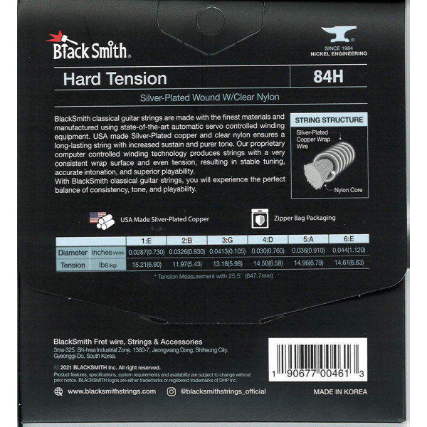 BlackSmith 84H BlackSmith Classical, Hard Tension 28.7-44 húr