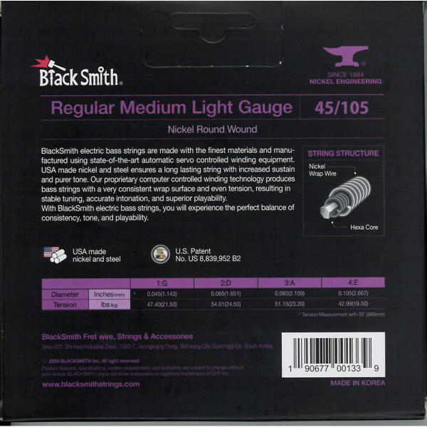 BlackSmith NW-45105-4-35 Bass, Regular Medium Light, 35 col, 45-105 húr