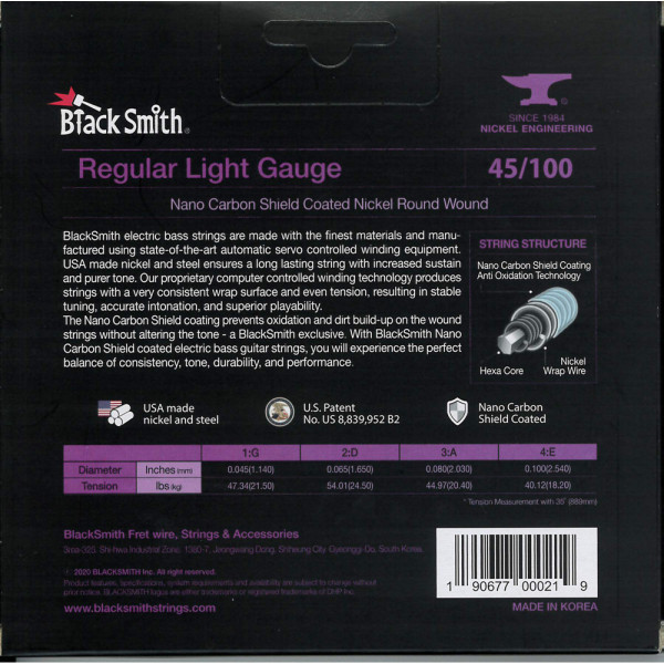 BlackSmith ANW-45100-4-35 AOT Bass, Regular Light, 35-ös, 45-100 húr
