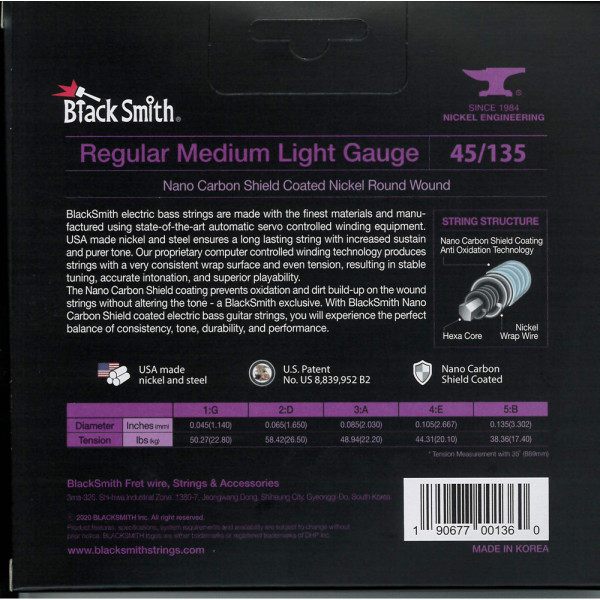 BlackSmith ANW-45135-5-35 AOT Bass, Regular Medium Light, 35 col, 45-135 húr - 5 húros
