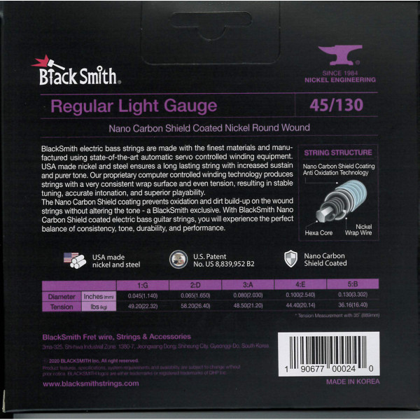 BlackSmith ANW-45130-5-35 AOT Bass, Regular Light, 35 col, 45-130 húr - 5 húros