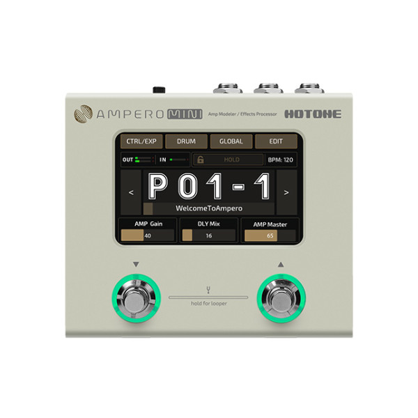 Hotone MP-50VN Ampero Mini erősítő modellező és effekt processzor, vanília színű