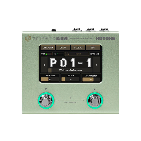 Hotone MP-50MC Ampero Mini erősítő modellező és effekt processzor, matcha tea színű