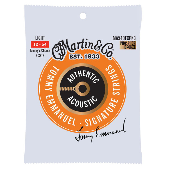 Martin strings 540FXPK3 húr - akusztikus, foszfor-bronz, 12-54 Light Tommy Emmanuel - 3 szett