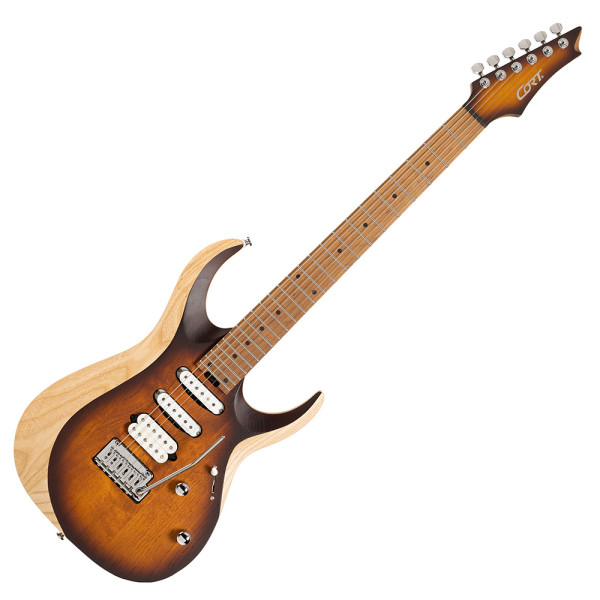Cort X700-Triality-OPVB with bag elektromos gitár Fishman elektronikával tokkal, nyílt pórusú vintage burst