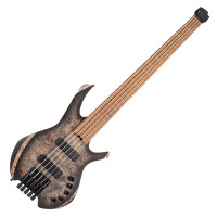 Cort Space5-SDB with bag elektromos basszusgitár, 5 húros, Bartolini hangszedők, fej nélküli, csillagpor fekete