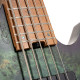 Cort Space5-SDG with bag elektromos basszusgitár, 5 húros, Bartolini hangszedők, fej nélküli, csillagpor zöld