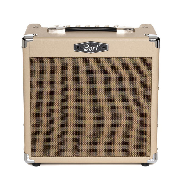 Cort CM15R-WTS gitárerősítő zengetővel, 15 Watt, világos homok
