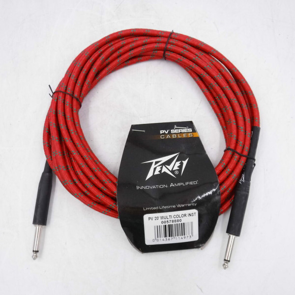 Peavey Amps PV20-IC MultiColor hangszerkábel, piros-zöld 6m