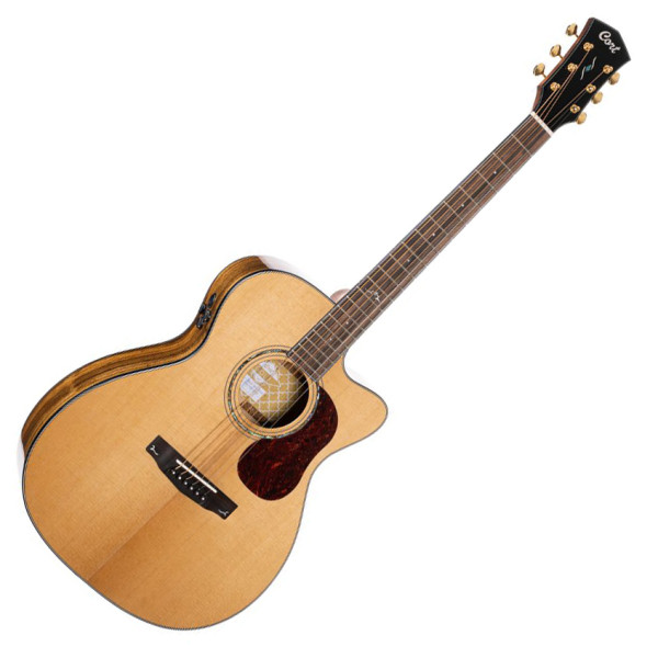 Cort Gold-OC6 Bocote-NAT with case akusztikus gitár Fishman elektronikával, félkemény tokkal, Bocote, All solid