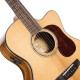 Cort Gold-OC6 Bocote-NAT with case akusztikus gitár Fishman elektronikával, félkemény tokkal, Bocote, All solid