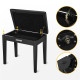 Donner PianoBench-DKB-10-BK zongoraszék tárolóval, fekete