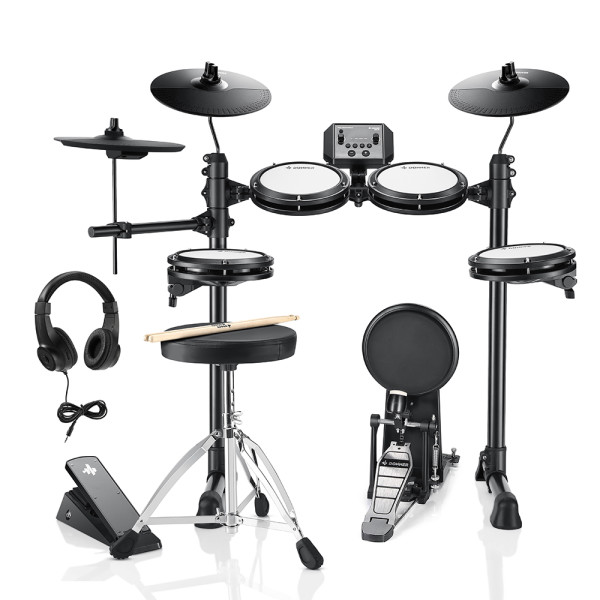 Donner DED-80P elektromos dobszett kezdőknek, tartozékokkal