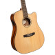 Cort Earth60CE-NAT akusztikus gitár elektronikával, cutaway, fényes natúr