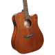 Cort Earth60MCE-OP akusztikus gitár elektronikával, mahagóni, cutaway, open pore