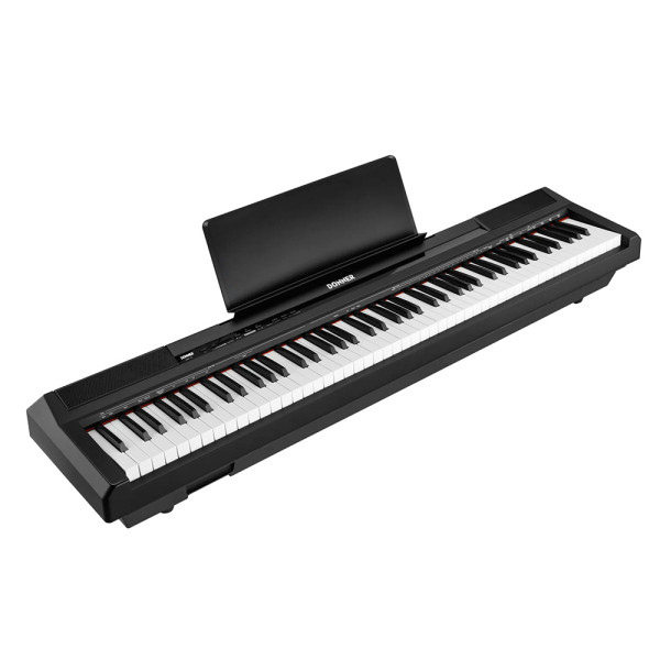 Donner DEP-10 DEP-10 félsúlyozott, hordozható digitális zongora bútorállvánnyal