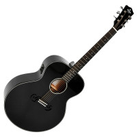 Sigma GJM-1E-MFBK akusztikus gitár elektronikával, metál fekete