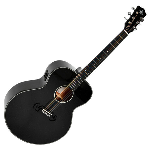Sigma GJM-1E-MFBK akusztikus gitár elektronikával, metál fekete