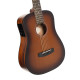 Cort Earth-GO-OPBB with bag akusztikus gitár HyVibe H2 elektronikával, matt barna burst Cort Earth-GO-OPBB with bag akusztikus gitár HyVibe H2 elektronikával, matt barna burst