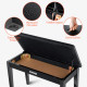 Donner PianoBench-Duet DUET zongoraszék tárolóval, fekete