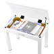 Donner PianoBench-DKB-10-WH zongoraszék tárolóval, fehér