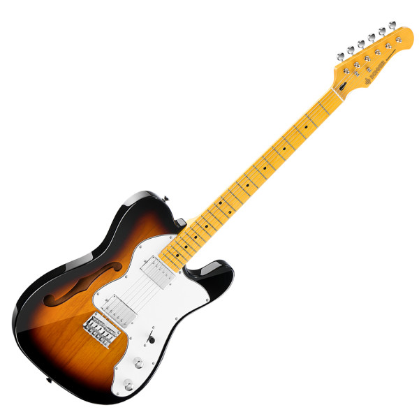 Donner DJC-1000-SB elektromos jazz thinline gitár, sunburst