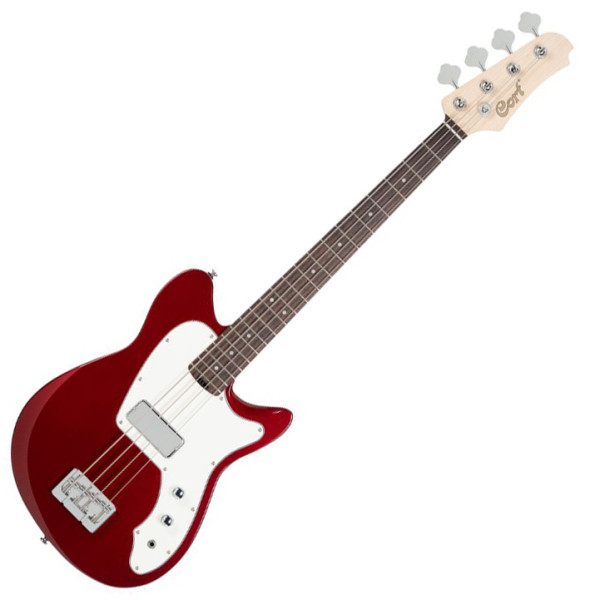 Cort Retro-304-CAR with bag Retro elektromos basszusgitár, piros - elérhető 2026 szeptembere után